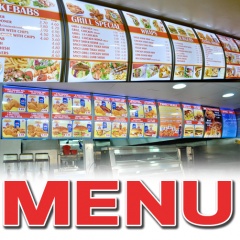 Illuminated Menu Display Boxes / Menu Boards / Menu Signs / Menu Displays / Menu Signage 